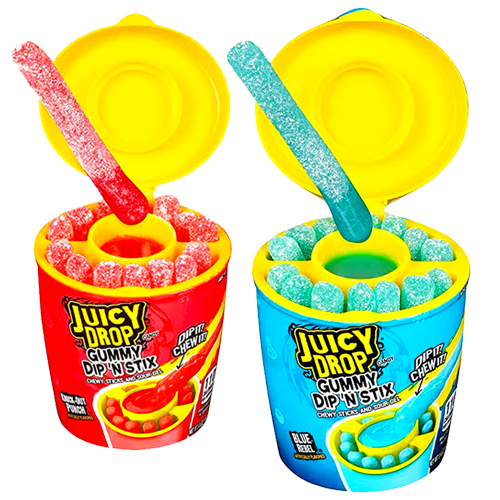 Juicy Drop Gummy Dip 'N Stix, Knock-Out Punch, Ages 4+ - 3.4 oz