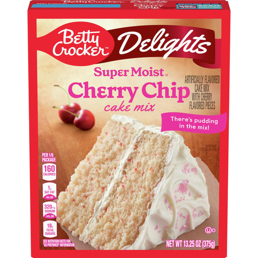Betty Crocker Super Moist Cherry Chip Cake Mix 375g