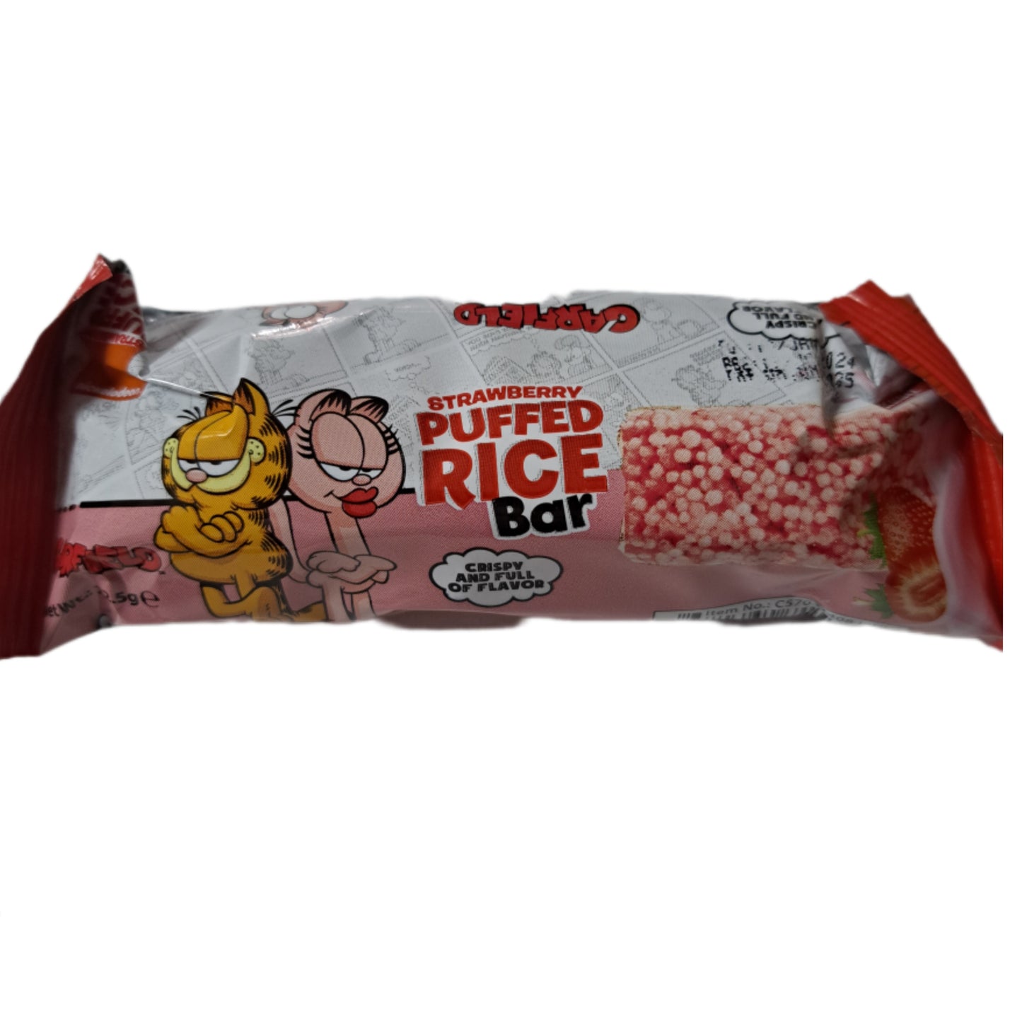 Garfield Puffed Rice Bar Strawberry 22.5g