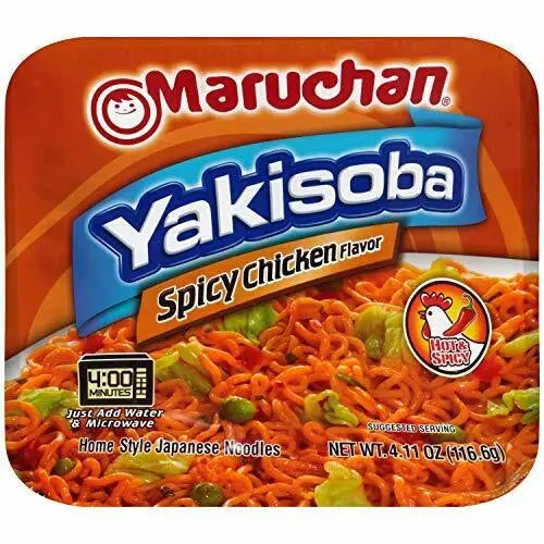 MARUCHAN YAKISOBA SPICY CHICKEN NOODLES 116g