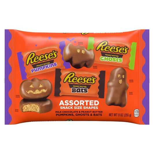 Reese's Halloween Assorted Snack Size Pumpkins, Ghosts & Bats 255g