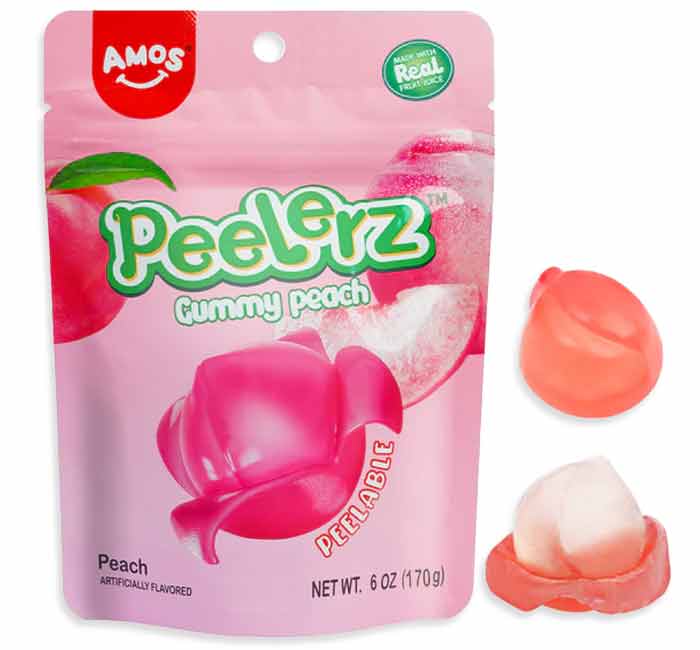 Amos Peelerz Peach Peg Bag 170g