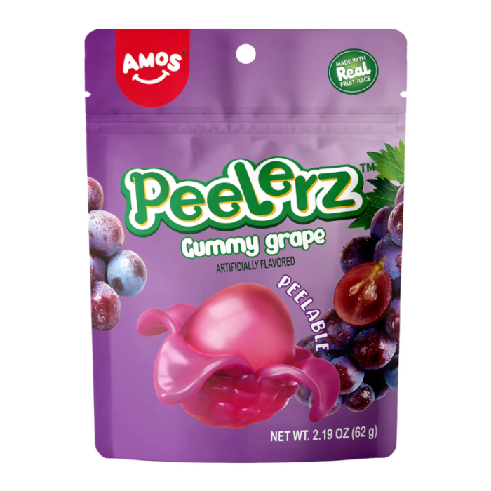 Amos Peelerz Grape Peg Bag 170g