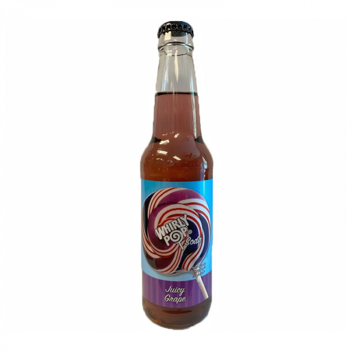 Rocket Fizz Whirly Pop Juicy Grape Soda 355ml