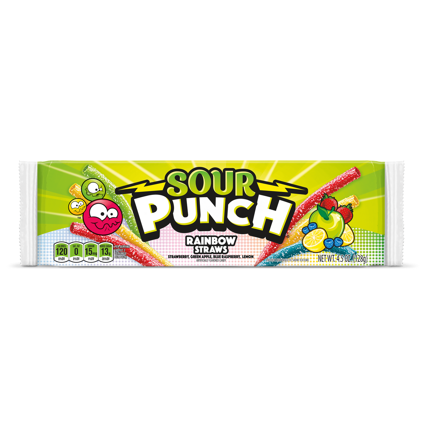 Sour Punch Straws Rainbow 56g