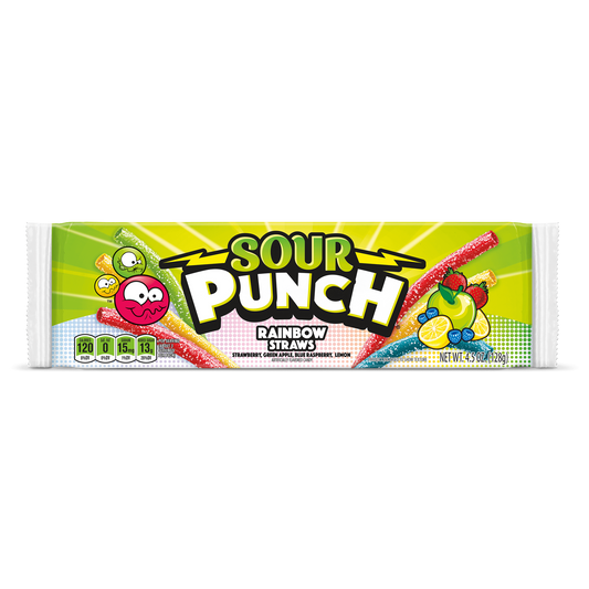 Sour Punch Straws Rainbow 56g