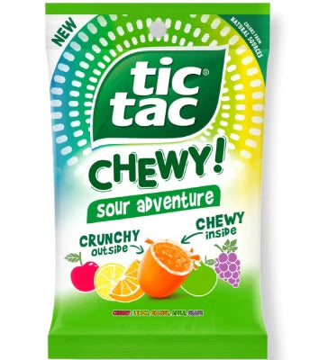 Tic Tac Chewy Sour Adventure Peg Bag 80g