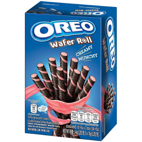 Oreo Strawberry Wafer Rolls 54g