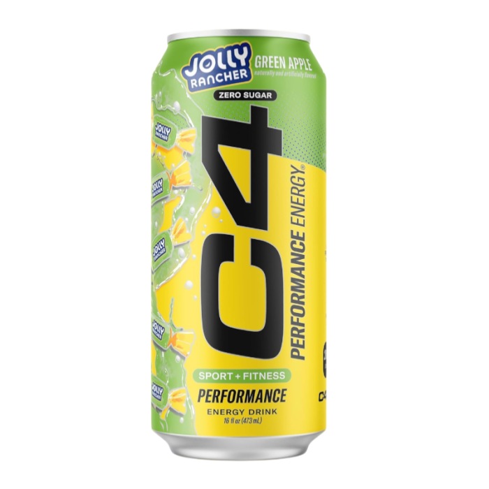 C4 Zero Sugar Energy x Jolly Rancher Green Apple 473ml