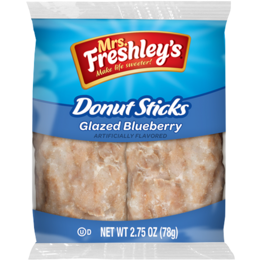 Mrs Freshley's Donut Sticks Glazed Blueberry 78g
