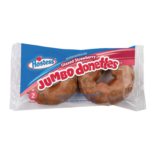 Hostess Glazed Strawberry Jumbo Donettes