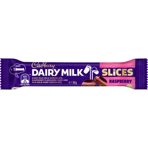 Cadbury Dairy Milk Raspberry Slices 50g Australia