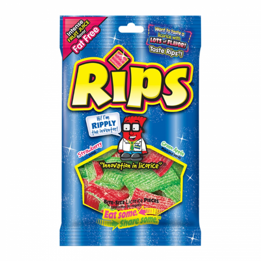 Rips Mix Sour Strawberry & Green Apple Candy 155g
